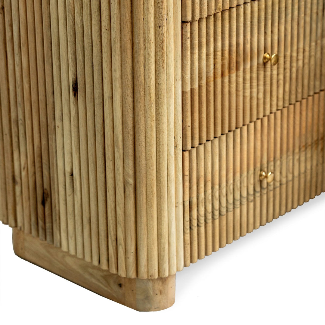 Fidel Mango Wood 3 Drawer Chest - Natural Chest of Drawers