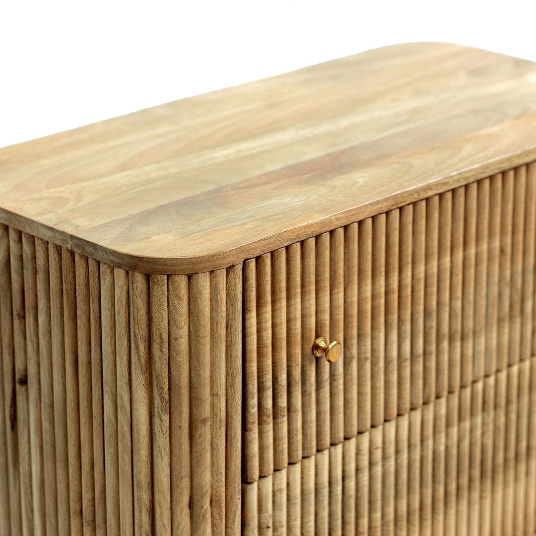 Fidel Mango Wood 3 Drawer Chest - Natural Chest of Drawers