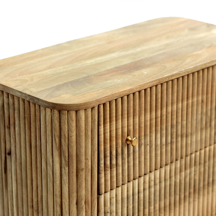 Fidel Mango Wood 3 Drawer Chest - Natural Chest of Drawers