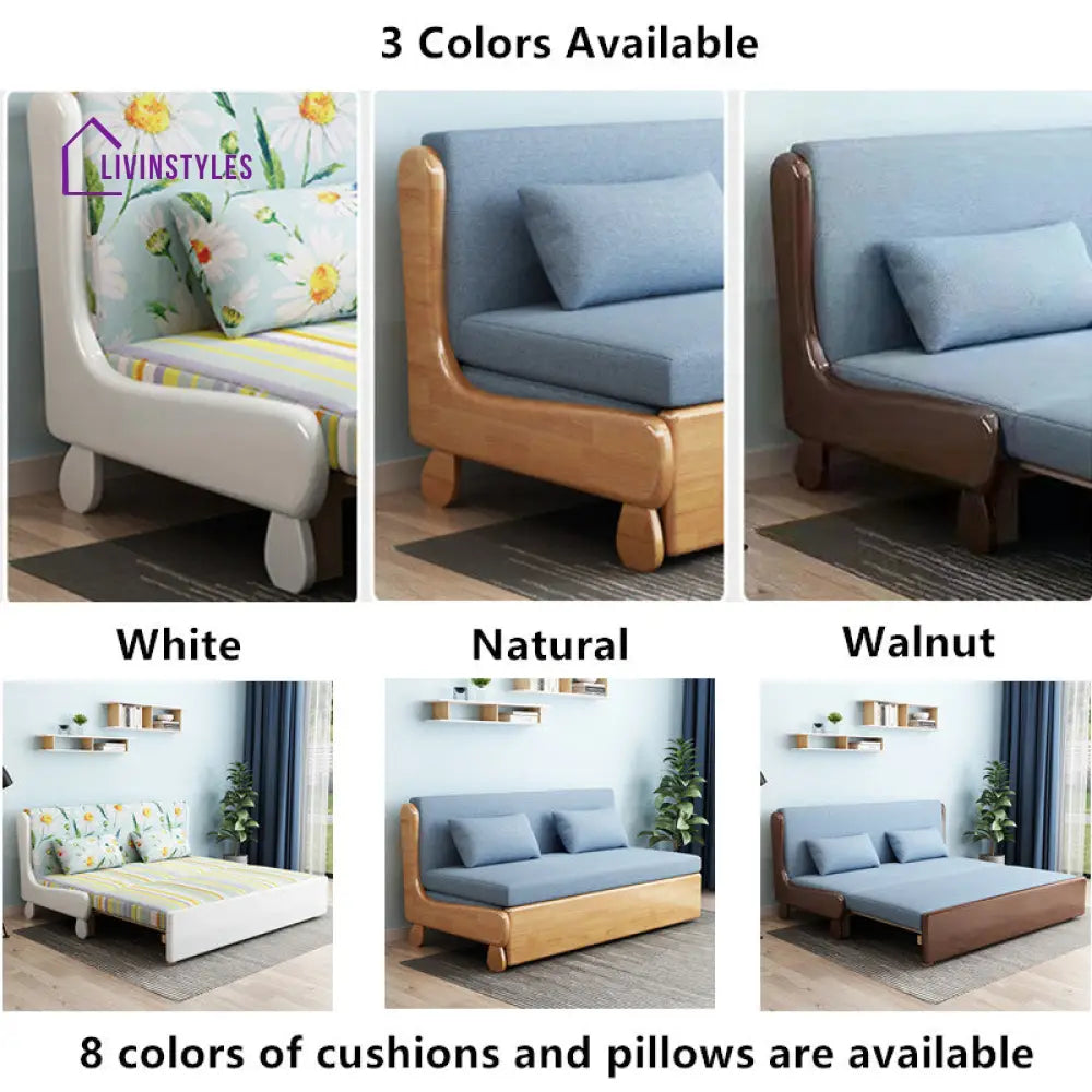 Solid Wood Pull Out Sofa Bed SOFA BED