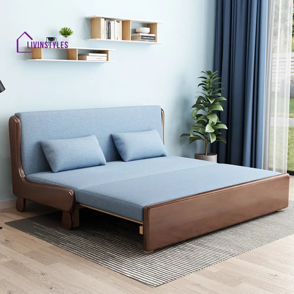 Solid Wood Pull Out Sofa Bed 112cm/42inch / Walnut SOFA BED