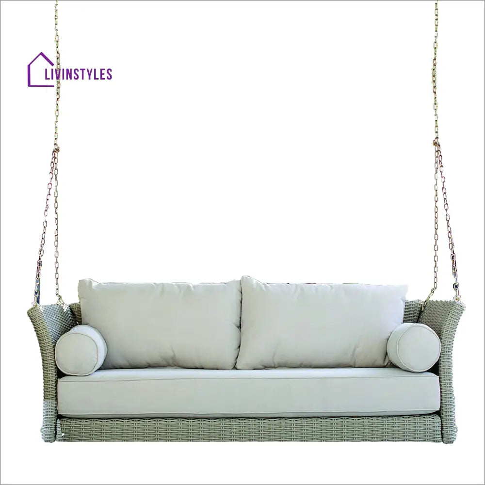 Fiorentini Double Seater Hanging Swing Without Stand For Balcony Garden Swing (Beige) - Swings