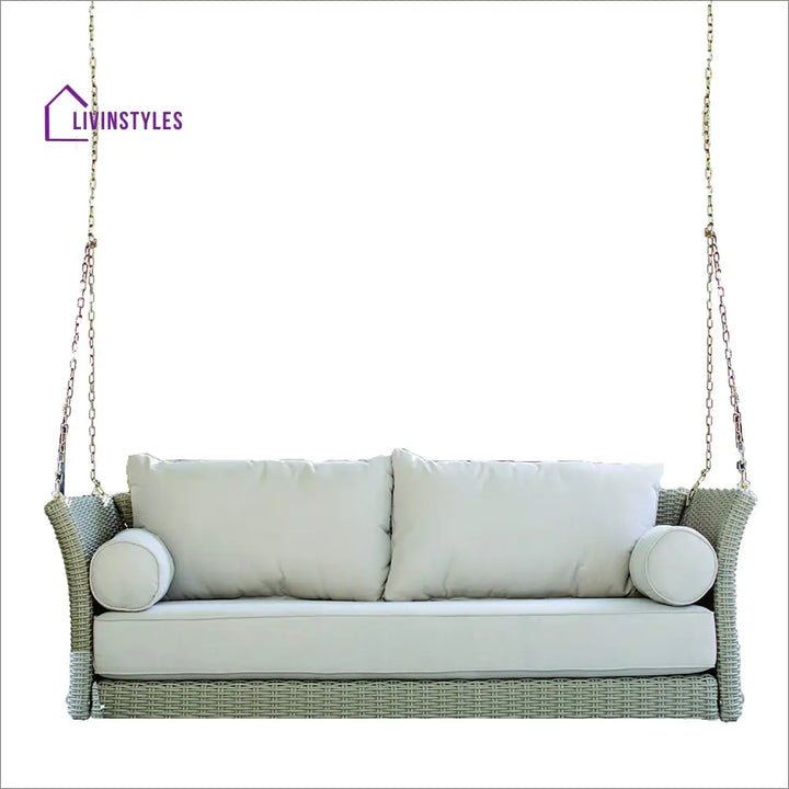 Fiorentini Double Seater Hanging Swing Without Stand For Balcony Garden Swing (Beige) - Swings