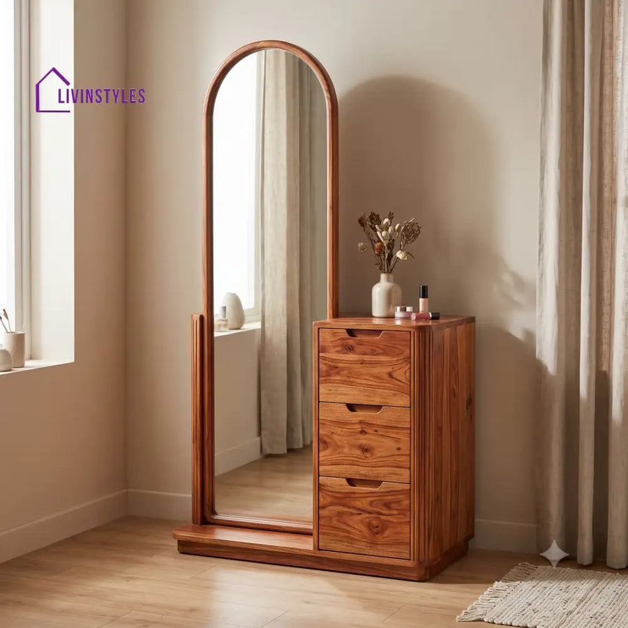 Fleur Premium Solid Wood Dressing Table for Bedroom | New Designer Dressing Unit