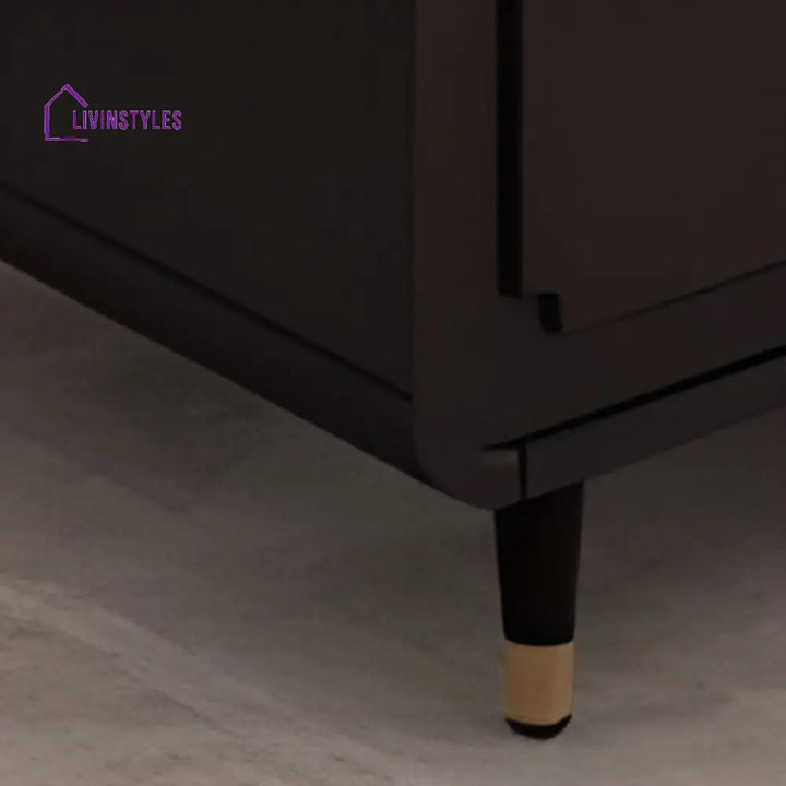 Flint Black Coffee Table for Living Room | Ceramic Composite Marble