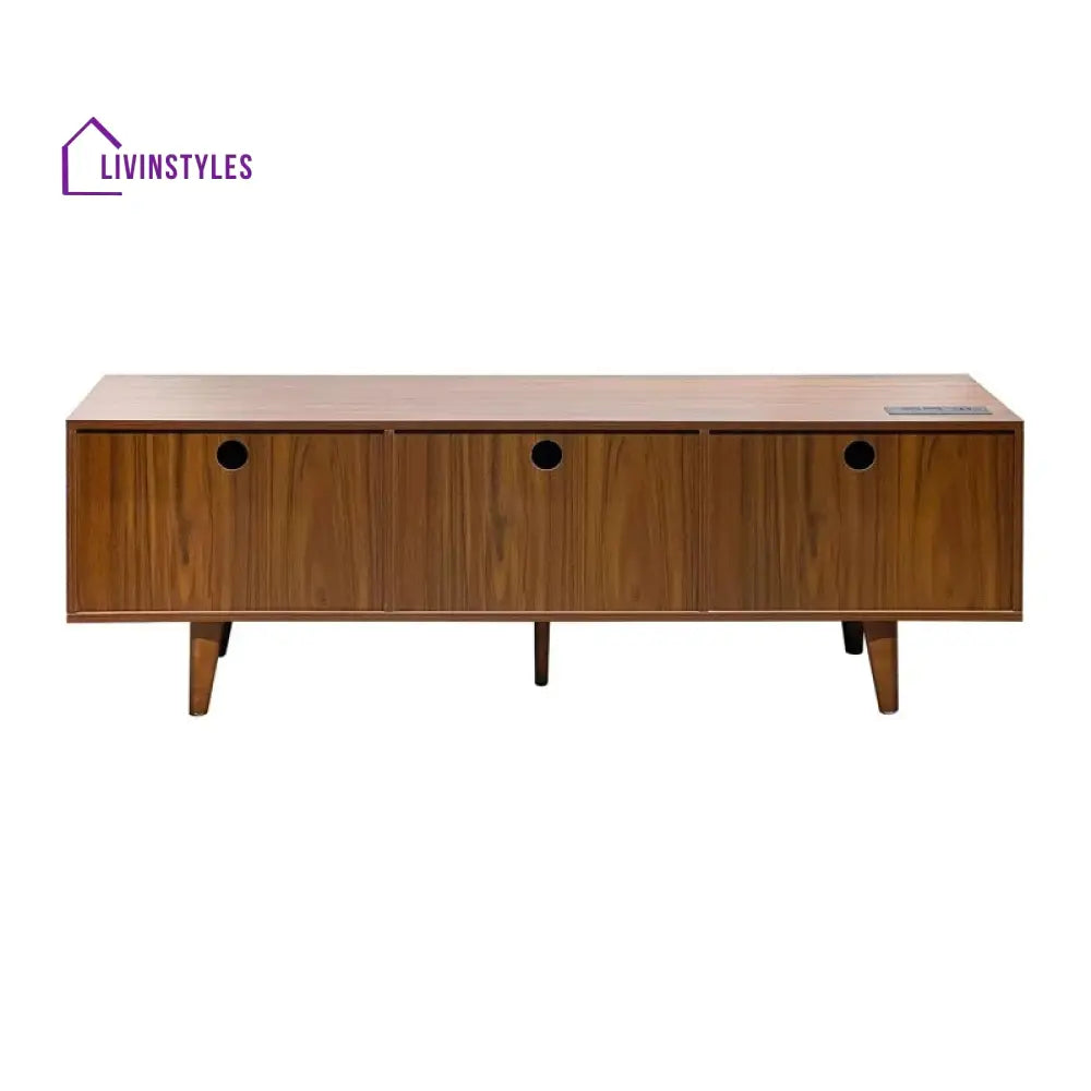 Flora Wooden Finish Tv Unit Stand for Living Room
