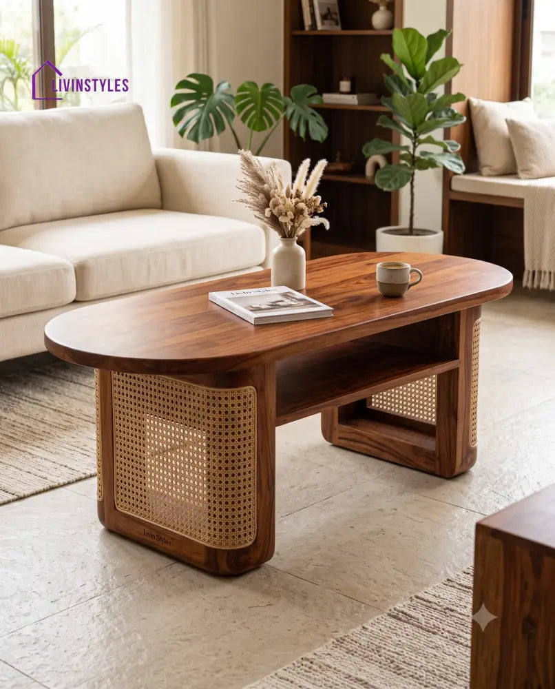 Florence Wooden Coffee Table for Living Room | Tea Table | Teapoy | Center table