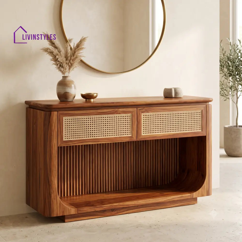 Florimond Premium Wooden Console Table for Living Room | Entryway Table