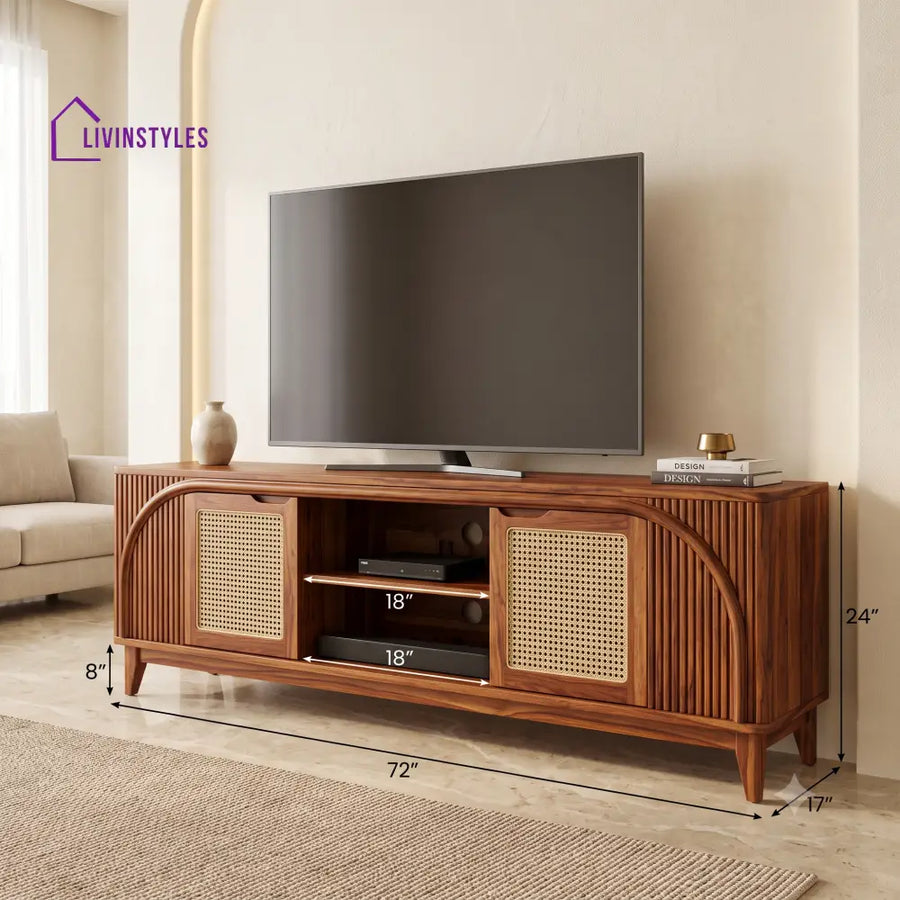Florimond Solid Sheesham Wood Tv Unit for Living Room | Tv Cabinet | Tv Console Unit