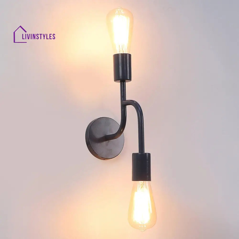 Flute Black Metal Wall Light By Ss Lightings Lamp