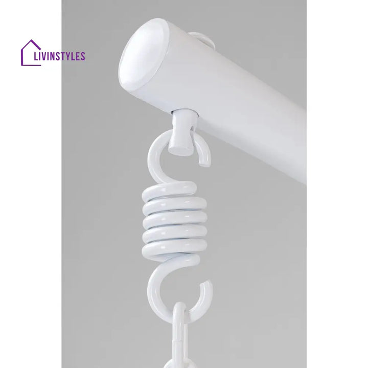 Flutter Single Seater Hanging Swing With Stand For Balcony Garden (White) - Swings