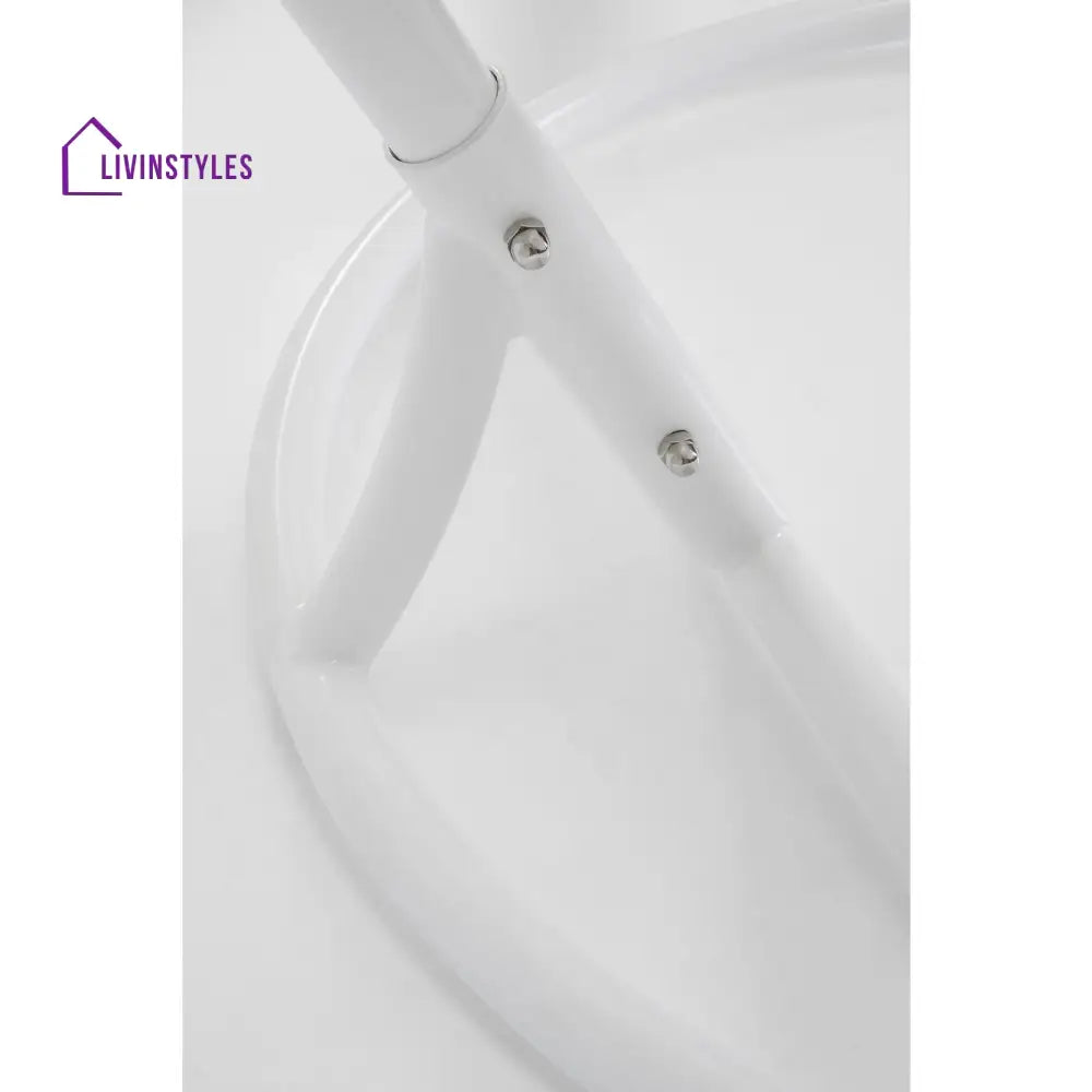 Flutter Single Seater Hanging Swing With Stand For Balcony Garden (White) - Swings