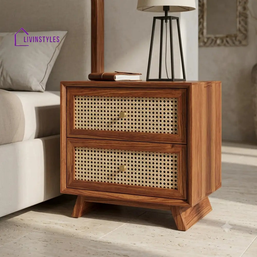 Folake Premium Wooden Bedside Table | Side Table for Bedroom