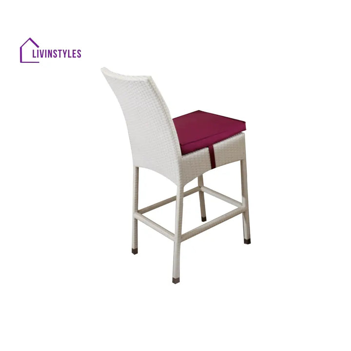 Forst Outdoor Patio Bar Sets 4 Chairs and 1 Table (White) - Bar Sets