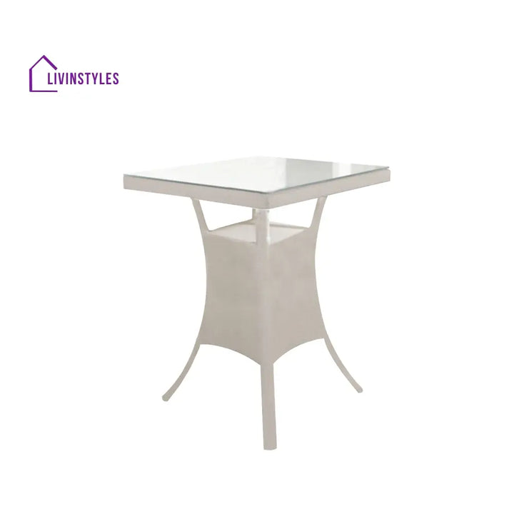 Forst Outdoor Patio Bar Sets 4 Chairs and 1 Table (White) - Bar Sets