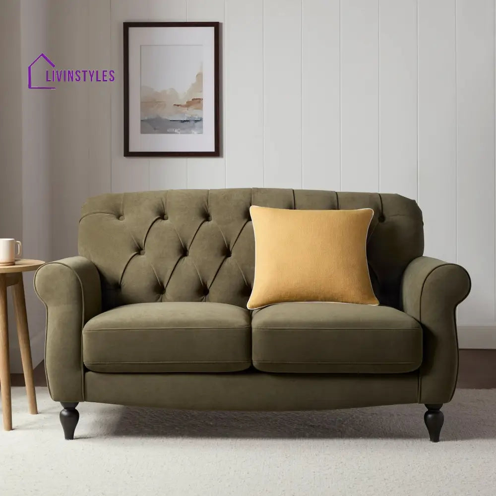 Francisco 2 Seater Sofa - Olive Green - Sofas