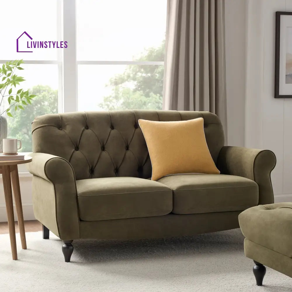 Francisco 2 Seater Sofa - Olive Green - Sofas