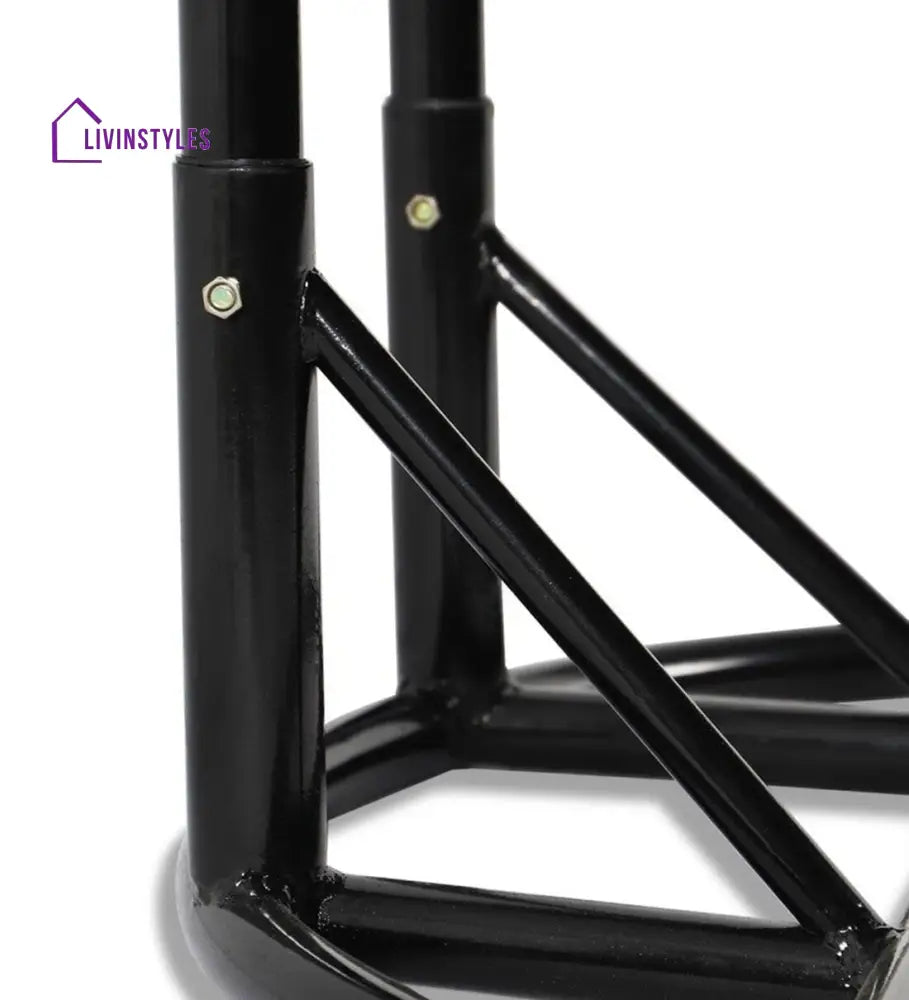 Frediano Double Seater Hanging Swing With Stand For Balcony Garden Swing (Black) - Swings