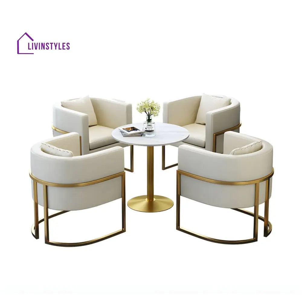 Freya Metal Dining Chair | Velvet Fabric | High Density Foam