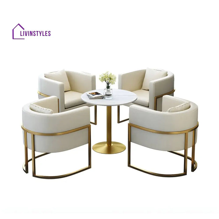 Freya Metal Dining Chair | Velvet Fabric | High Density Foam