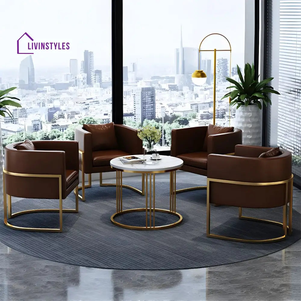 Freya Metal Dining Chair | Velvet Fabric | High Density Foam
