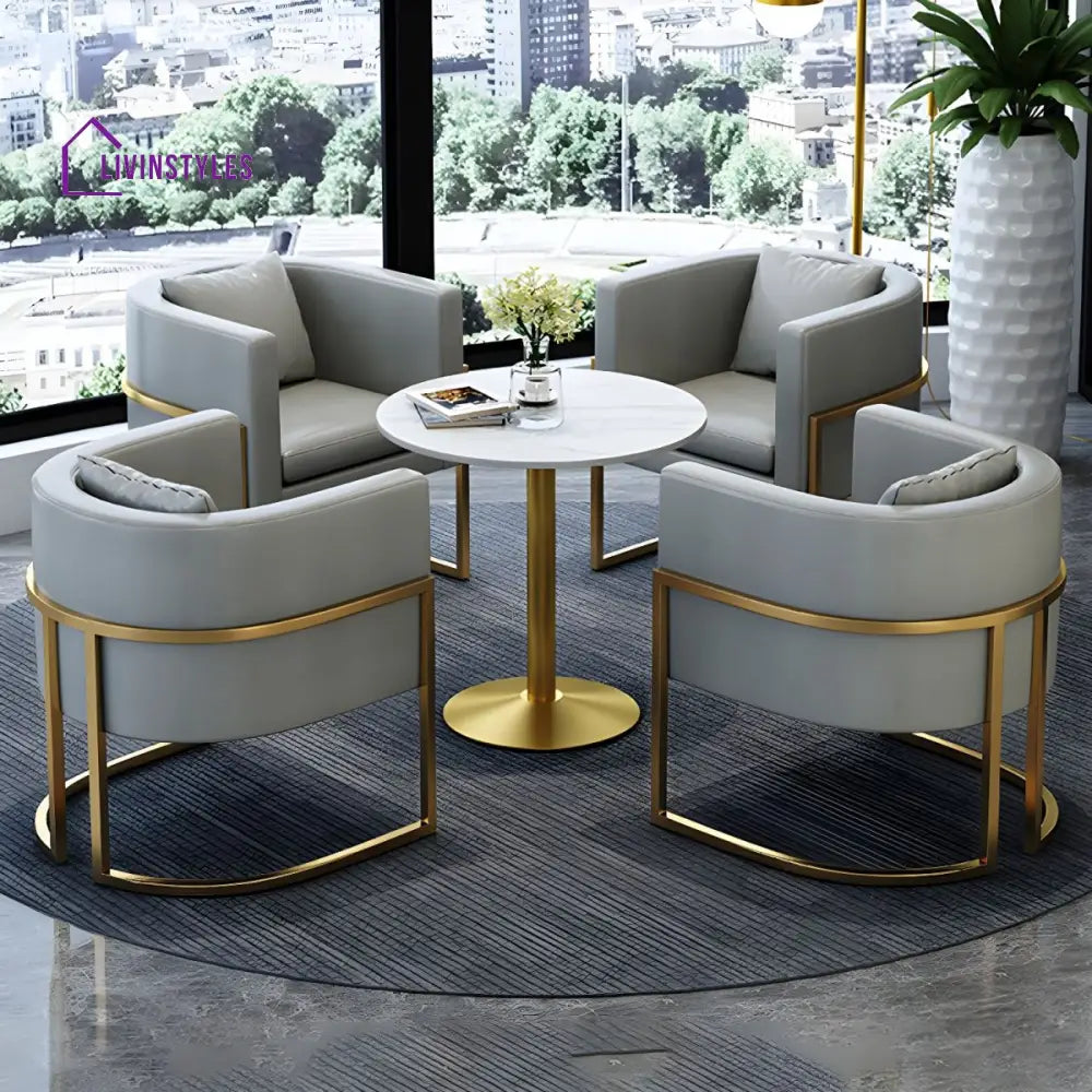 Freya Metal Dining Chair | Velvet Fabric | High Density Foam