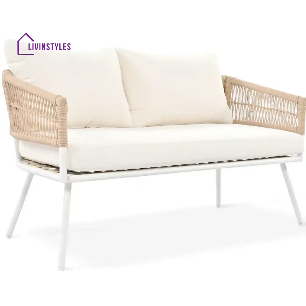 Frias Outdoor Sofa Set 2 Seater 2 Single seater and 1 Center Table Braided & Rope - Sofa Sets