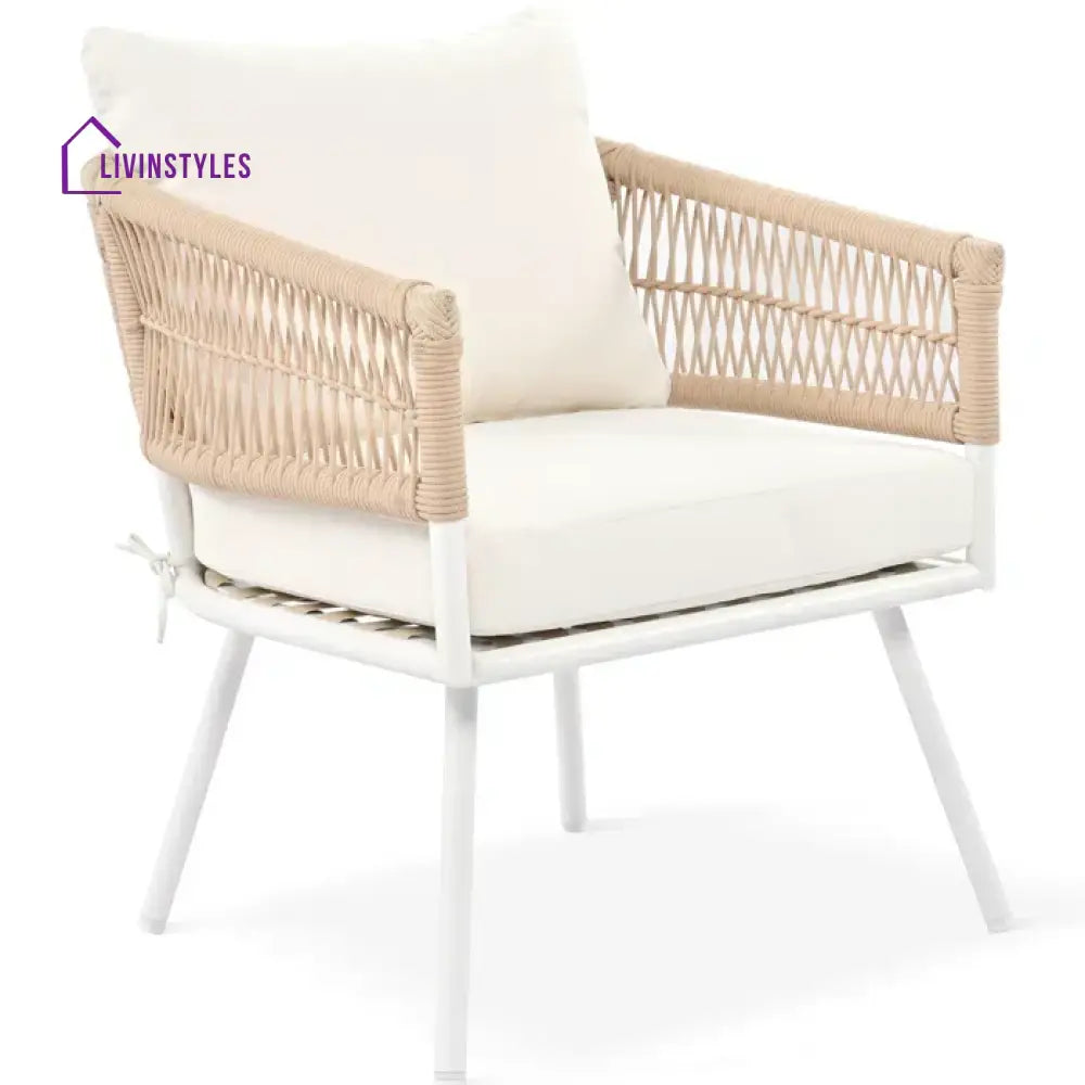 Frias Outdoor Sofa Set 2 Seater 2 Single seater and 1 Center Table Braided & Rope - Sofa Sets
