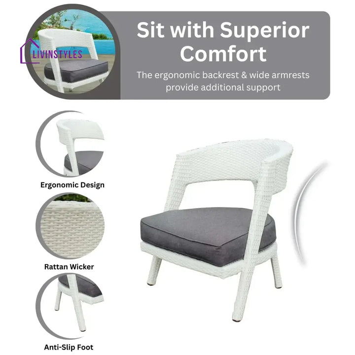 Frieda Outdoor Rattan Wicker 3-Piece Patio Set - Patio Set