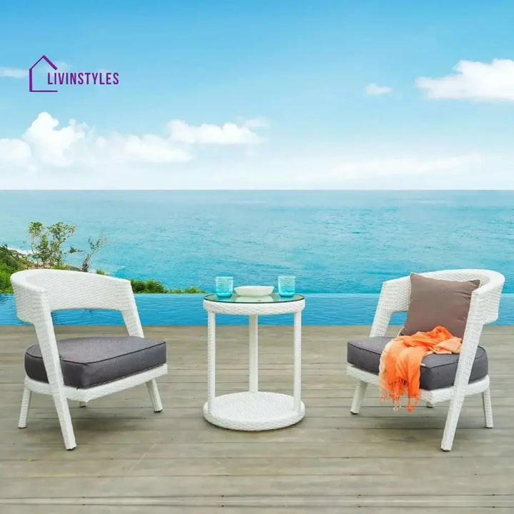 Frieda Outdoor Rattan Wicker 3-Piece Patio Set - Patio Set