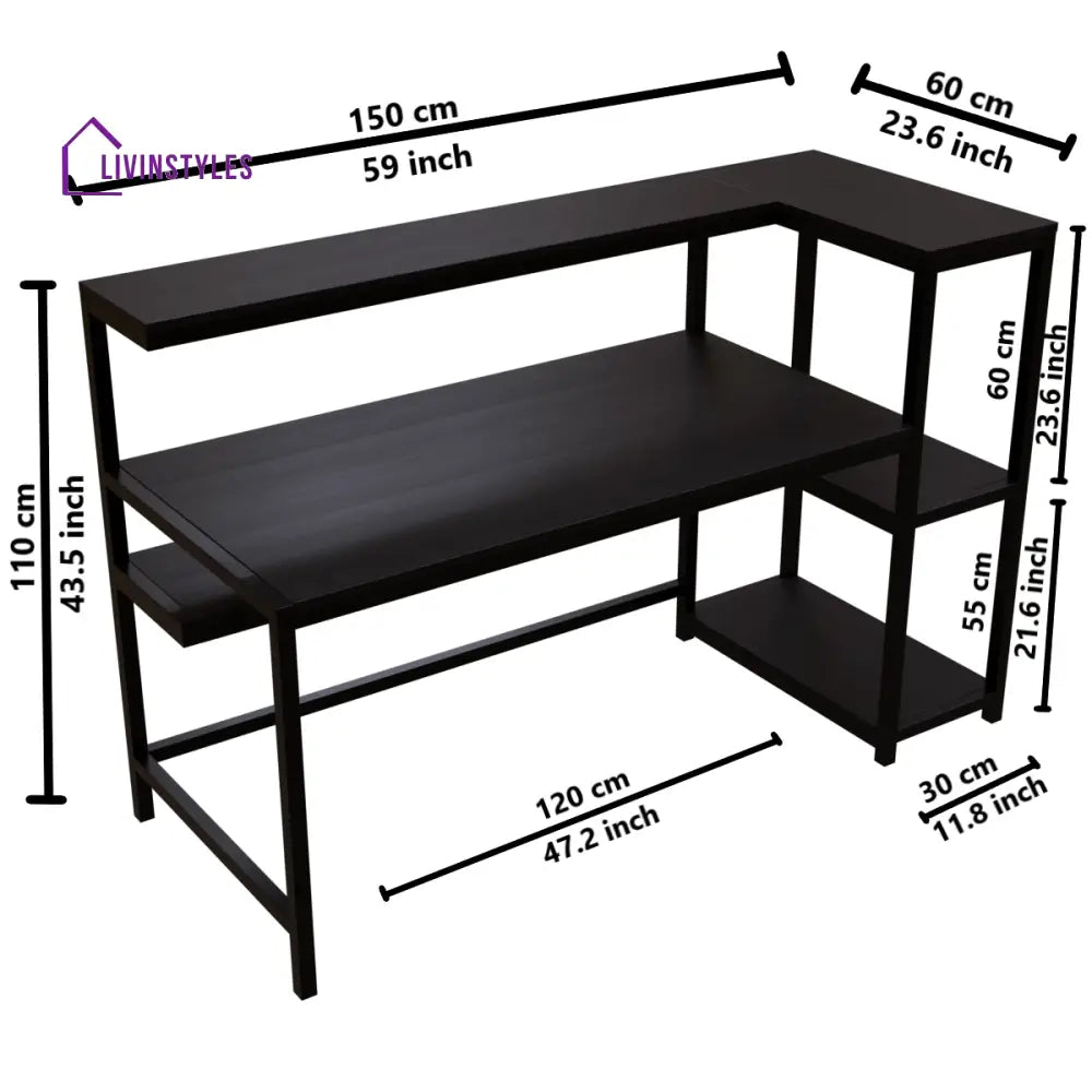 Fronx Computer Table With Open Storage | Computer Table | Study Table for Home - Art & Drafting Tables