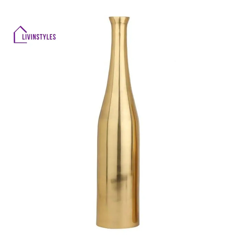 Full Gold Champagne Large Bottle Vase