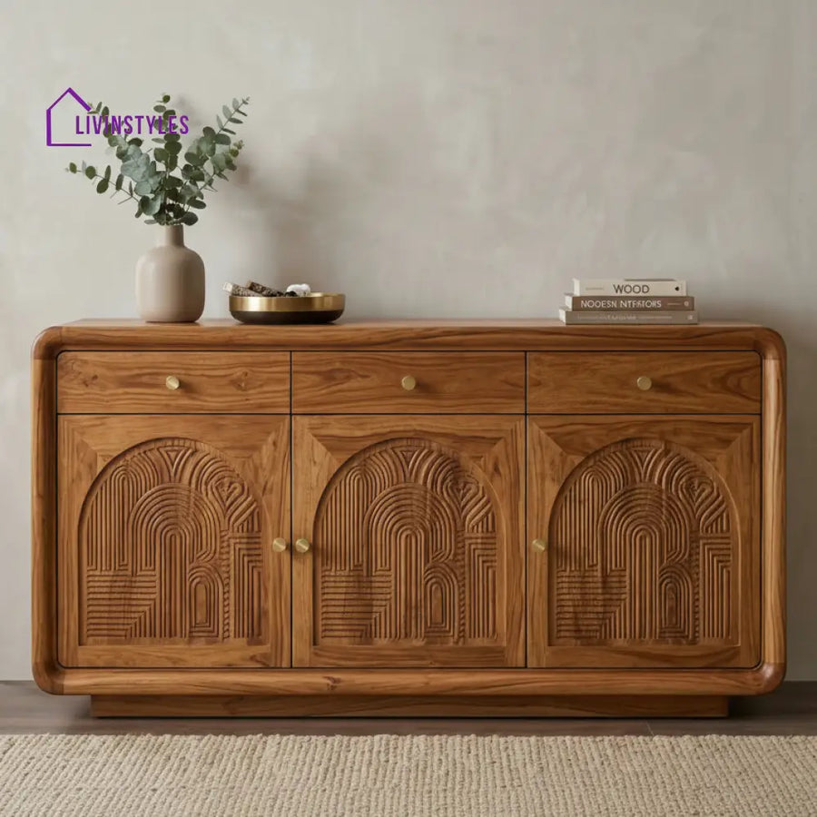 Gabriel Sheesham Wood Cabinet and Sideboard (Honey Finish)