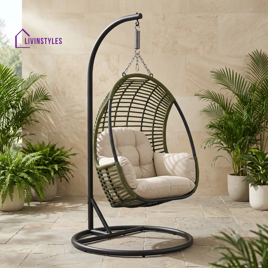 Gabriela Premium MS Frame with Powder Coated Outdoor Swing Chair with Stand