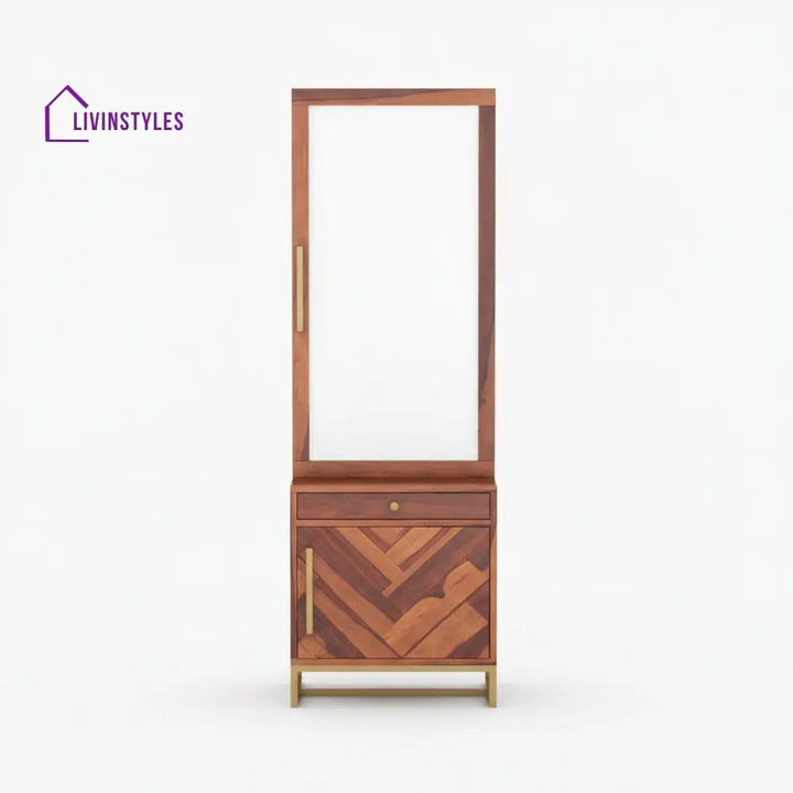 Gabriela Sheesham Wood dressing table with storage HONEY