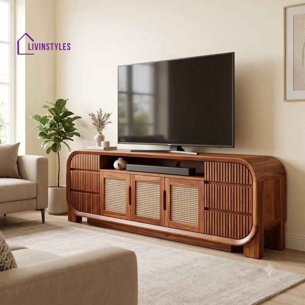 Gabrielle Solid Sheesham Wood Tv Unit for Living Room | Tv Cabinet | Tv Console Unit