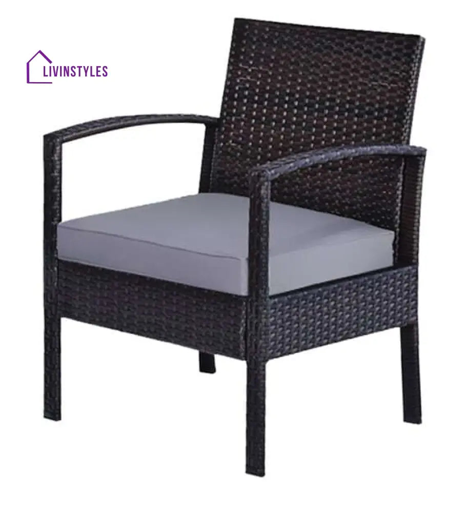 Gaetano Outdoor Sofa Set 2 Seater 2 Single seater and 1 Center Table (Black) - Sofa Sets