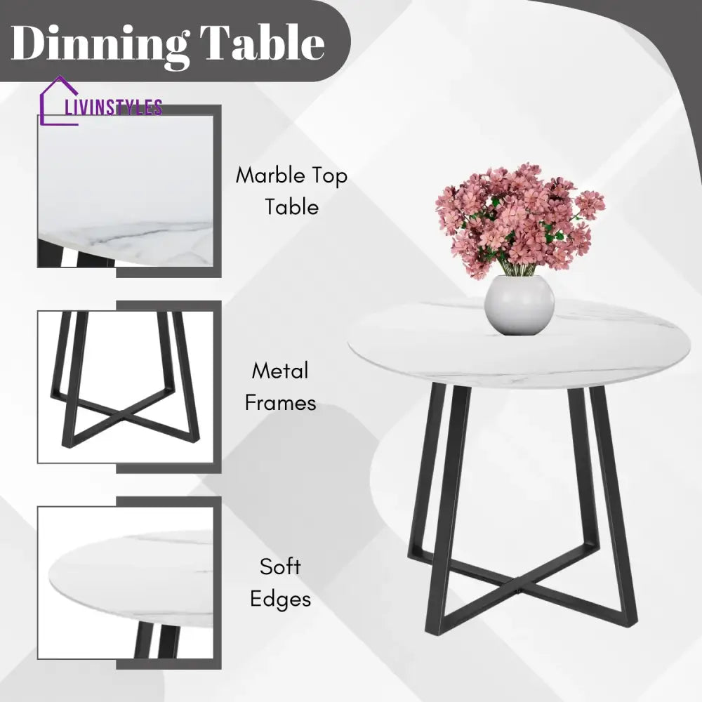 Galilea 5-Piece Outdoor Patio Dining Set with Rope Chairs & Marble-Top Table - Dining Set