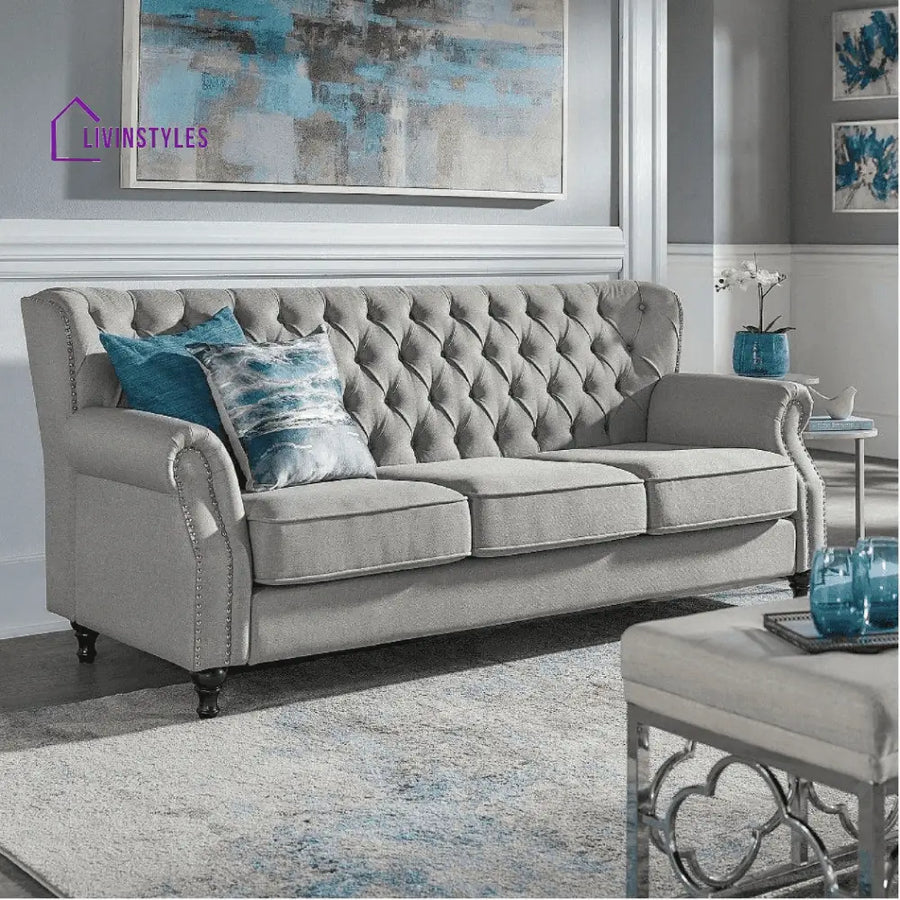 Galina 3 Seater Sofa in Grey Colour