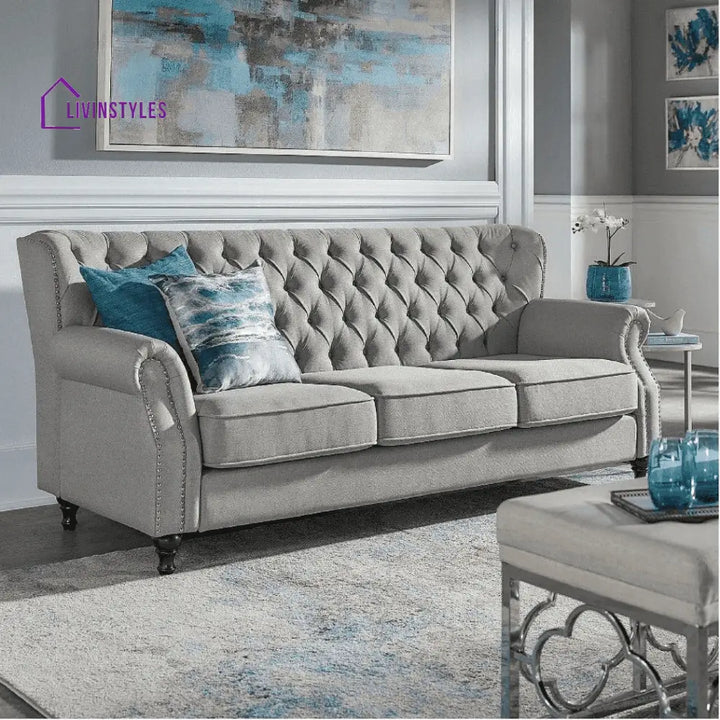 Galina 3 Seater Sofa in Grey Colour