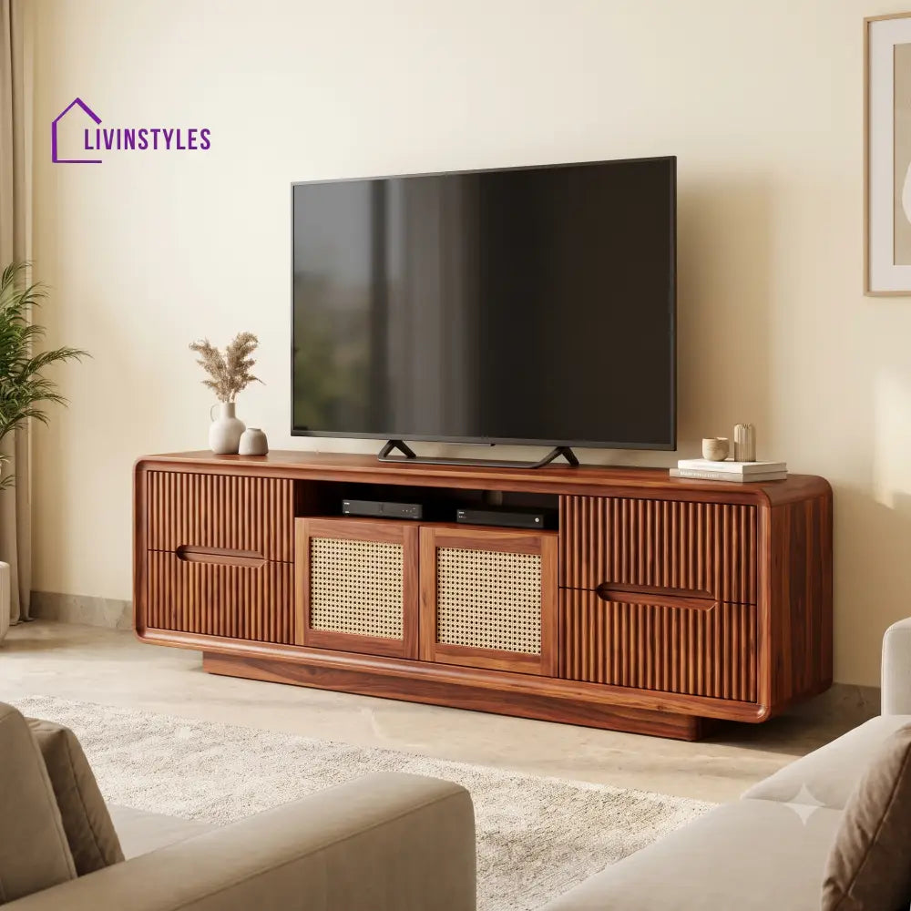 Garance Solid Sheesham Wood Tv Unit for Living Room | Tv Cabinet | Tv Console Unit