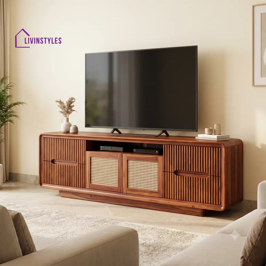 Garance Solid Sheesham Wood Tv Unit for Living Room | Tv Cabinet | Tv Console Unit