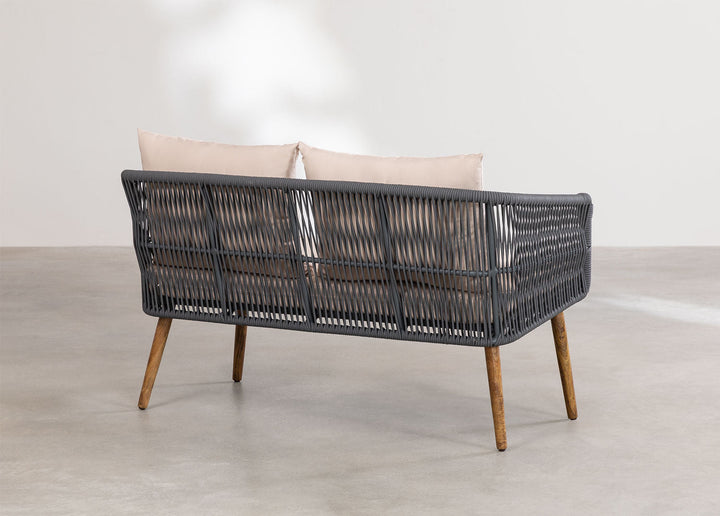 Bilbao Outdoor Sofa Set 2 Seater, 2 Single seater Set Braided & Rope