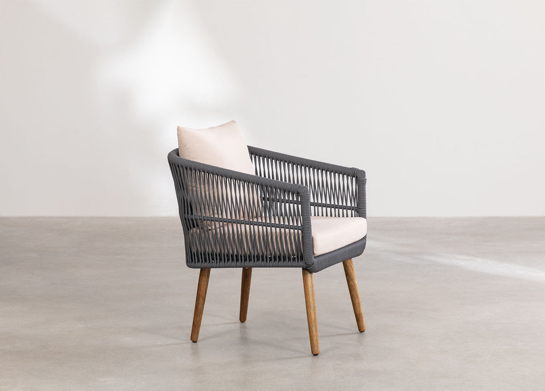 Bilbao Outdoor Sofa Set 2 Seater, 2 Single seater Set Braided & Rope