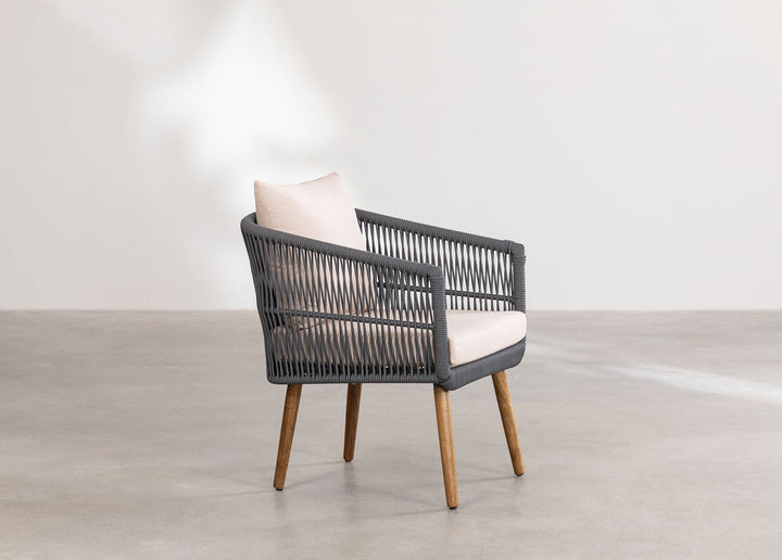 Bilbao Outdoor Sofa Set 2 Seater, 2 Single seater Set Braided & Rope