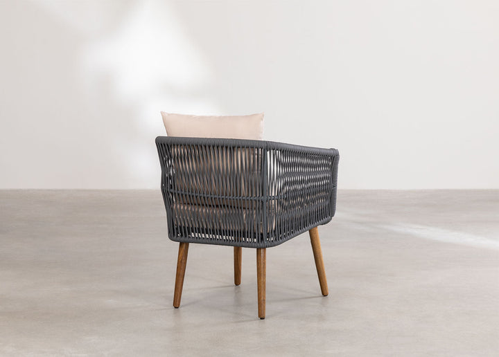 Bilbao Outdoor Sofa Set 2 Seater, 2 Single seater Set Braided & Rope