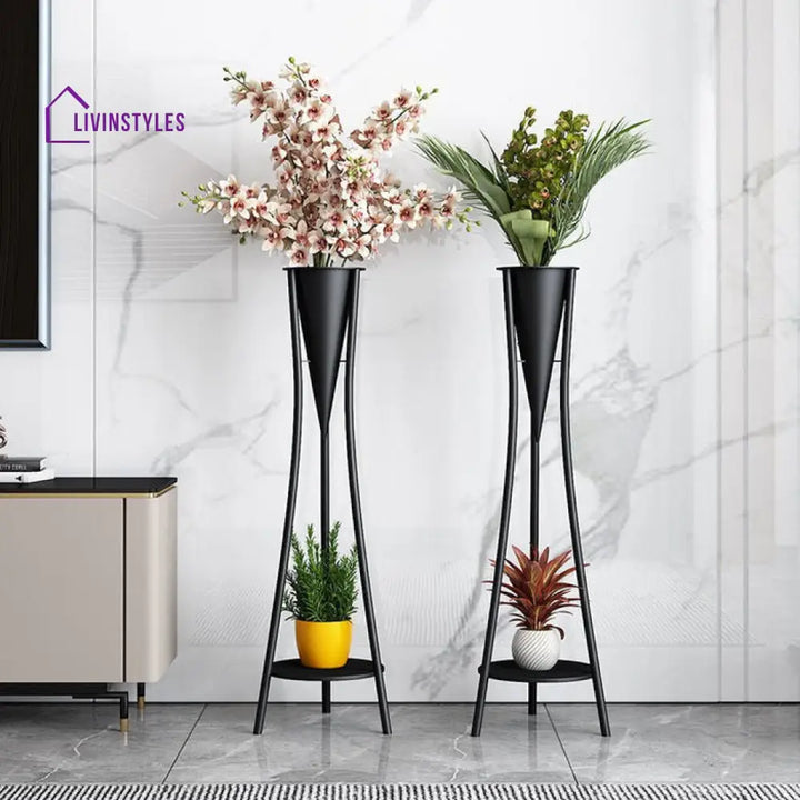 Gargi Metal Plant Stand For Balcony - Set Of 2