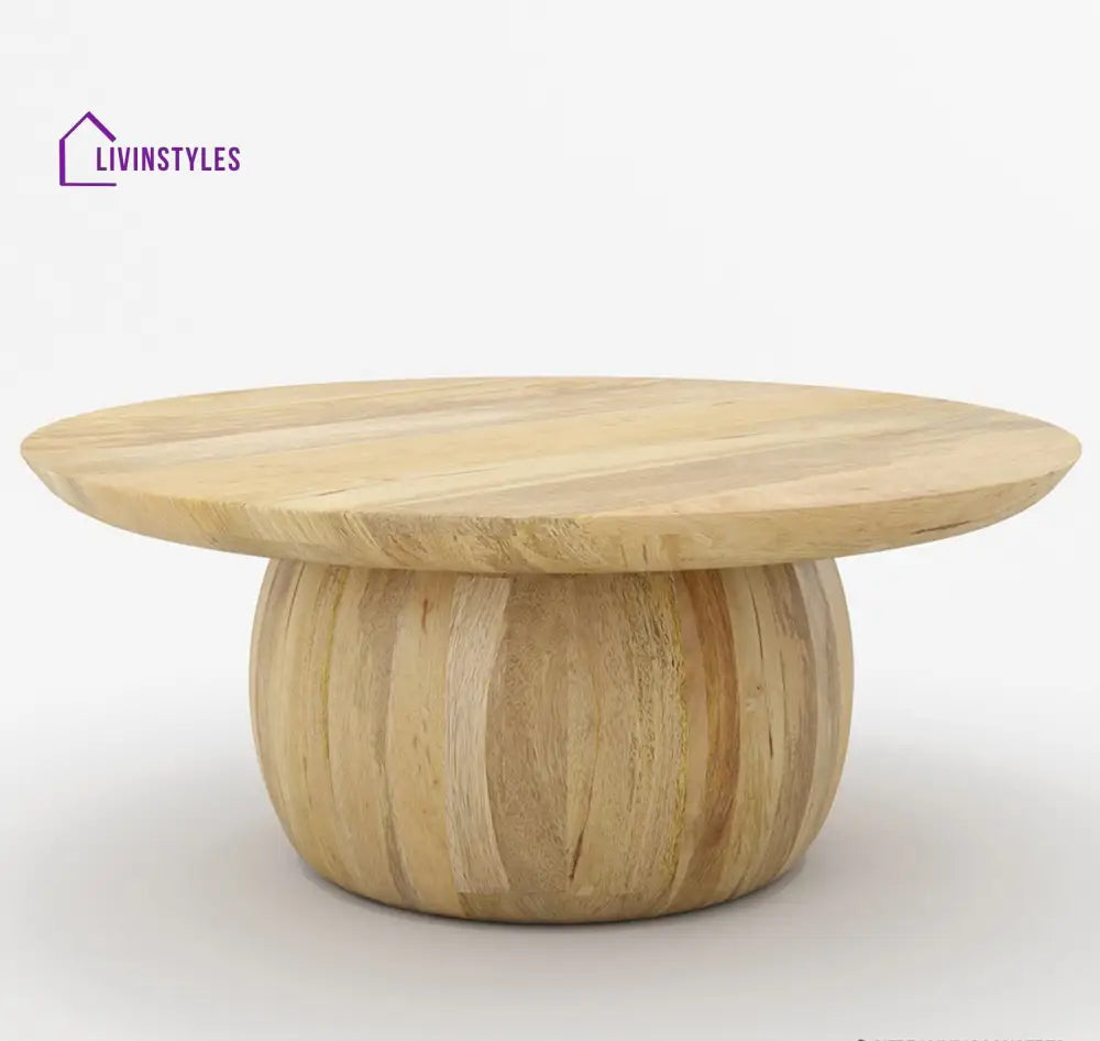 Gatik Solid Wood Round Top Coffee Table