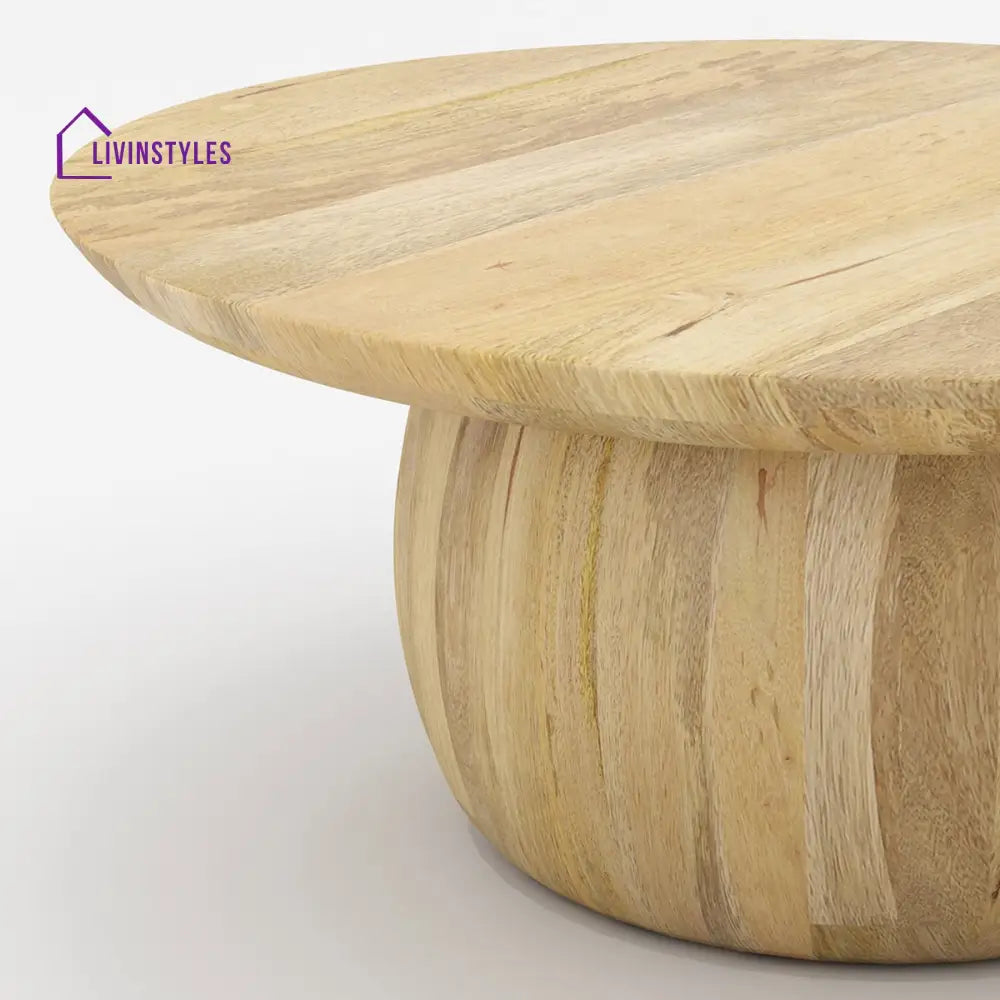 Gatik Solid Wood Round Top Coffee Table