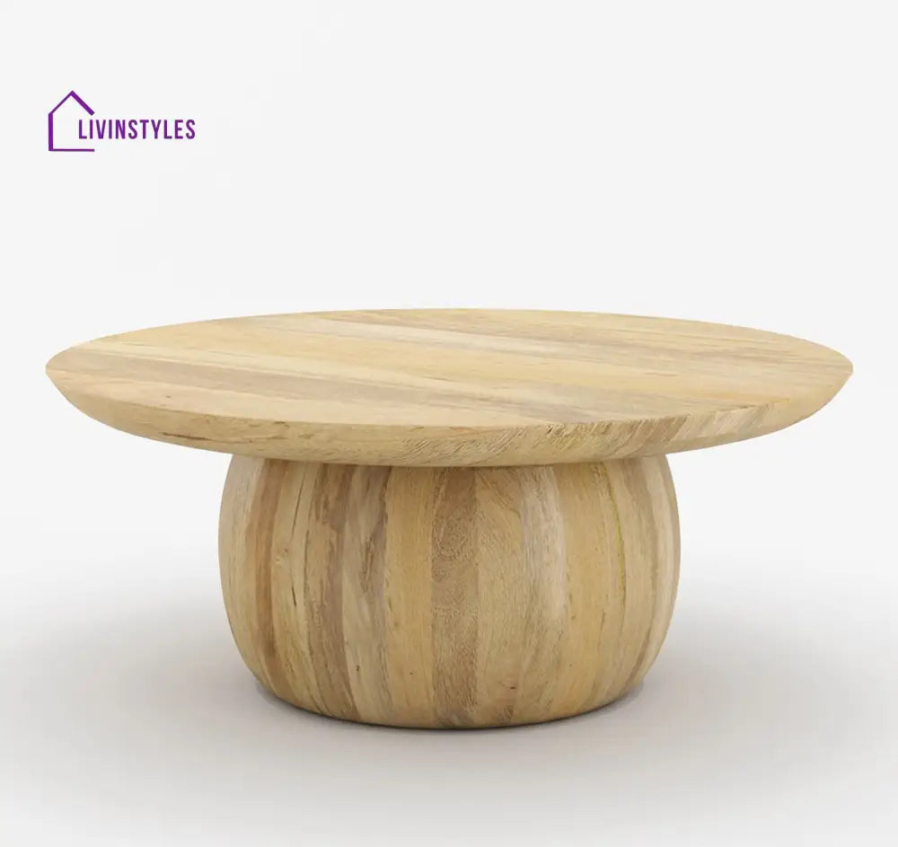 Gatik Solid Wood Round Top Coffee Table